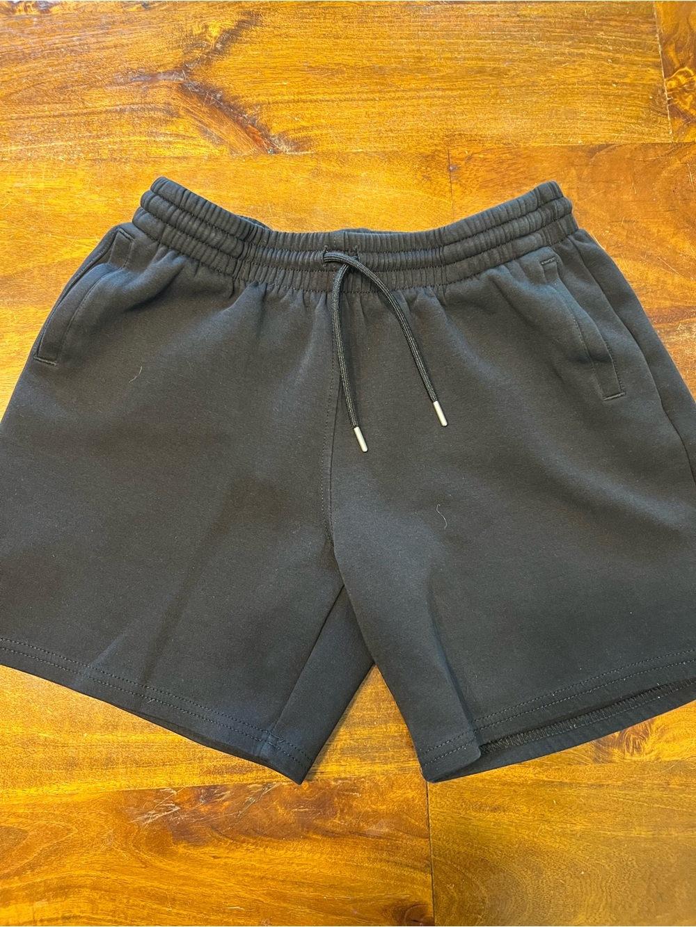 Kids Black Drawstring Athletic Shorts Size Large